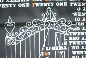 The "21" Club Iron Gate Print XXX Poly Scarf