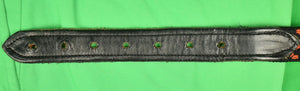 Princeton Tiger Hand-Needlepoint Belt Sz: 42