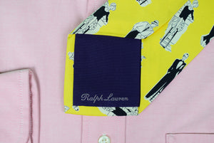 "Ralph Lauren Purple Label Apparel Arts Yellow Silk Tie" (SOLD)