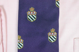 "Rugby Ralph Lauren Purple Silk Shield Crest Tie" (SOLD)