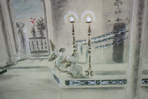 "Juliet's Bedroom" Watercolour & Gouache 1936 MESSEL, Oliver (SOLD)