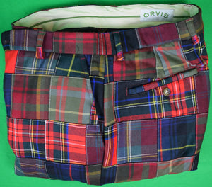 "Orvis Patch Tartan Wool Trousers" Sz 32"W