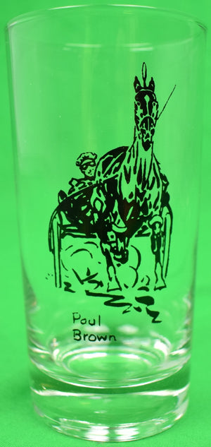 Set of 12 Paul Brown Equestrian Theme Tumbler c1950s Glasses