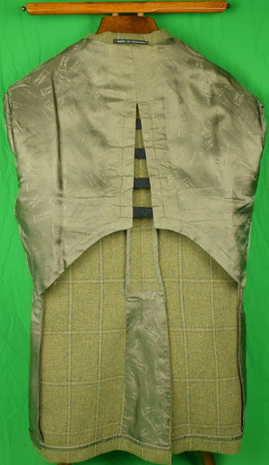 "Holland & Holland Olive Windowpane Tweed Hunting/ Shooting Jacket" Sz 42R (SOLD)