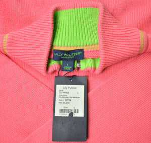 Lilly Pulitzer Hot Pink Salmon Men's Half-Zip Sweater Sz: L (New 'Deadstock' w/ Tags!) (SOLD)