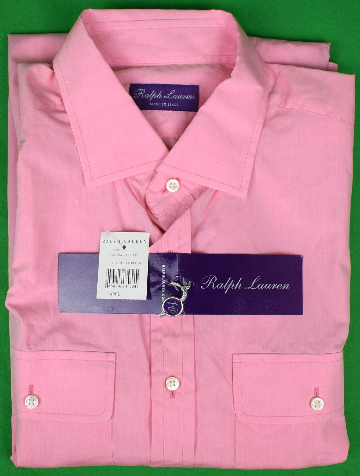Ralph Lauren Purple Label Italian Pink Cotton Spread Collar Dress Shi Ralph Lauren Purple Label Italian Pink Cotton Spread Collar Dress Shi