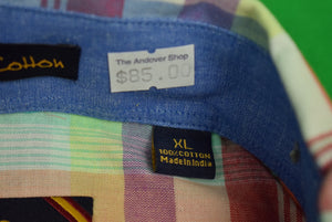 "The Andover Shop by F.A. MacCluer India Madras L/S BD Sport Shirt" Sz: XL (Deadstock!)