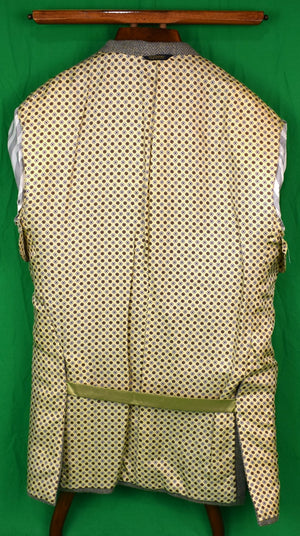 Chipp Lovat Herringbone Tweed w/ Yellow Foulard Lining Sport Jacket Sz 39 Reg