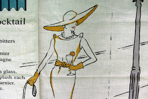 "Champagne Cocktail: Chic At Any Hour Linen Towel" (SOLD)