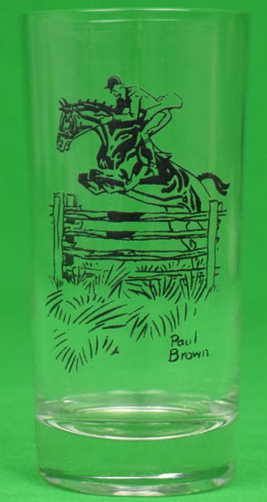 Set of 5 Paul Brown for Brooks Brothers Equestrian c1940s Highball Glasses