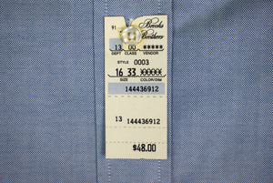 Brooks Brothers Blue OCBD Shirt Sz 16-3 (DEADSTOCK w/ BB Tag)