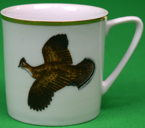 Set x 4 Abercrombie & Fitch Hand-Painted Game Bird Mugs