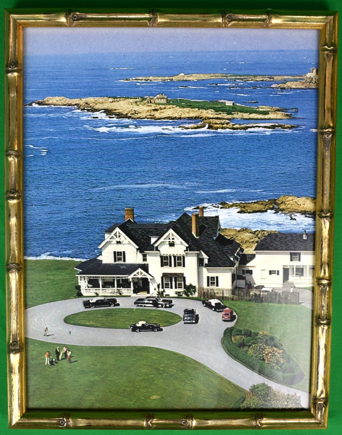 Slim Aarons 'The Ledges' Newport Beachfront House c1974 Framed Color Plate
