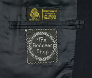 "The Andover Shop DB Navy Doeskin Flannel Blazer" Sz: 44L