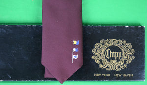 Chipp Hand Painted Poly/ Silk Signal Flag Burg Tie (Deadstock in Chipp Box)