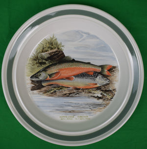Set x 6 Dinner Plates The Compleat Angler British Fishes By AJ Lydon c1981 Portmeirion (SOLD)