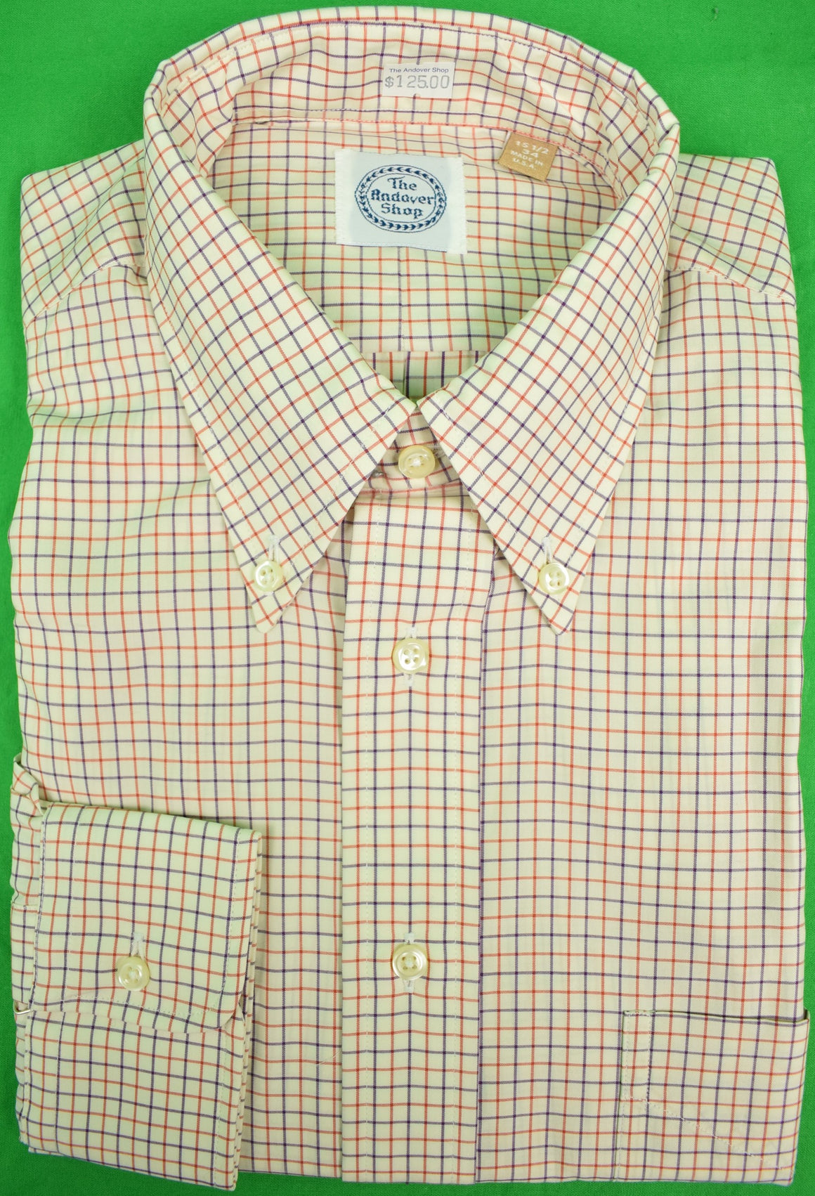 The Andover Shop Red & Blue Tattersall BD Dress Shirt Sz: 15 1/2-34 New w/ Tag! (SOLD)