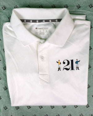 The "21" Club White Polo Shirt Sz: L (New/ Old Stock)
