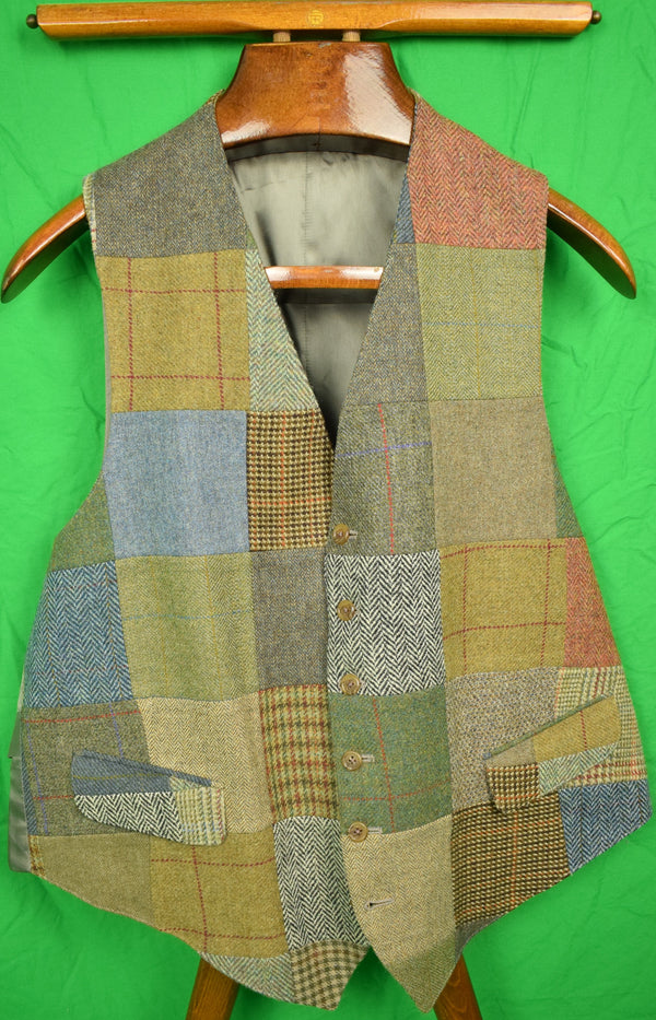 Coussin Patchwork En Tweed - The Andover Shop - Personnalisé Et Unique, Fait Main