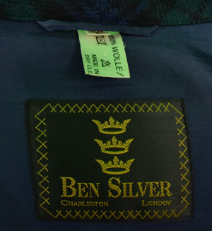 Ben Silver Black Watch Tartan Smoking Jacket Sz 48 (SOLD)