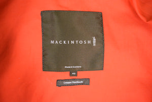 "Mackintosh Of Scotland Orange Storm/ Raincoat w/ Detachable Hood" Sz 40 (New w/ Tag)