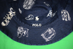 Polo Ralph Lauren University Crew Navy Chino Reversible Bucket Hat