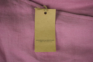 "Anderson & Sheppard Raspberry Pink Linen Bermuda Beach Shorts" Sz 34 (NWT)