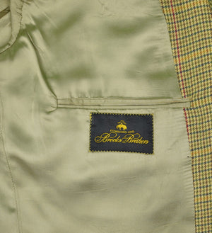 "Brooks Brothers Houndstooth Silk/ Linen Tweed Jacket" Sz: 44RG