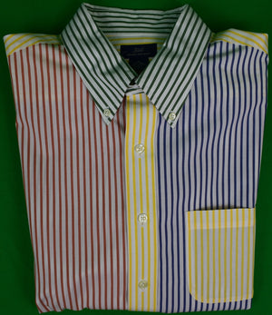 "Brooks Brothers 346 Multi Fun Stripe Broadcloth BD Shirt" Sz XL (New w/ BB Tag) (SOLD)