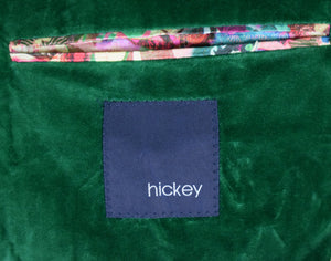 "Hickey Emerald Green Velvet Blazer/ Smoking Jacket" Sz 39R