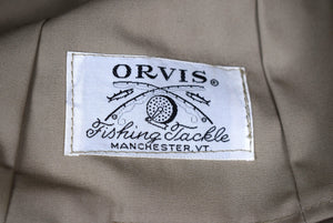 "Orvis Fly-Fishing Poplin Hat w/ Mesh Pockets Made In Norway" Sz 7 1/4