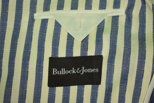 Bullock & Jones Blue & White Boater Stripe Jacket Sz 48R (New w/ $995 B&J Tag!)