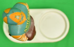 "Antique Bourbon Jockey Mascot On Bottle Ceramic Tray"