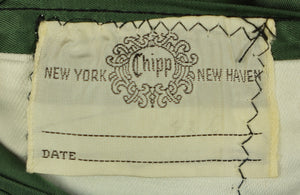 Chipp Navy Doeskin Flannel Blazer w/ Embroidered Green Ducks Sz 42L