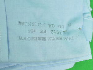 "Chipp Blue Broadcloth B/D Dress Shirt Sz: 15-1/2 x 33" (DEADSTOCK) (SOLD)