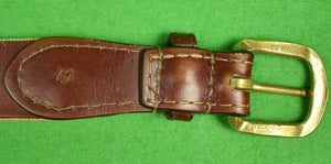 "Hand-Needlepoint Belt w/ The (8) Triple Winners Of The Maryland Hunt Cup" Sz: 42 (SOLD)