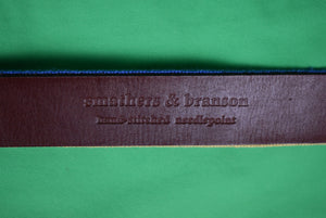 "Smathers & Branson Needlepoint Tropical Fish/ Coral Motif Blue Belt" Sz 40 (SOLD)