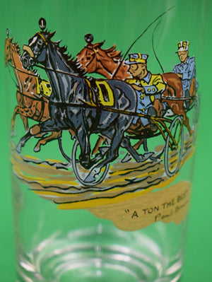 "Set x 8 Paul Brown Hand-Painted Sulky/ Trotting Highball Glasses"