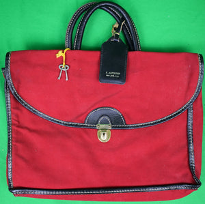T. Anthony Red Canvas Carrier Bag