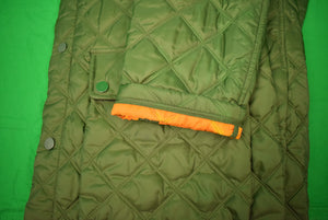 "Country Classics Olive Quilted Shooting Jacket w/ Orange Lining" Sz 46