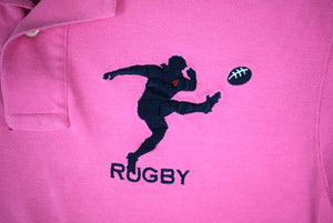 Ralph Lauren Rugby Raspberry S/S Pique Polo Shirt Sz M