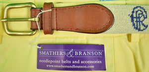 Smathers & Branson Piping Rock Club 1911-2011 Needlepoint Belt Sz: 32"W (New w Tag!) (SOLD)