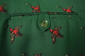 'O'Connell's Hunter Green Wool Challis-Lined Trousers w/ Emb Ducks' Sz: 36"W New w/ Tag! (SOLD)