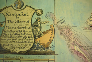 Watercolor Map of Nantucket, Designed 1921 by Austin Strong (American, 1881-1952) (SOLD)