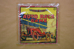 Spe-Dem Auto Race c1922 Game Board In Yellow Frame