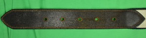 Hand-Needlepoint Navy Belt w/ Duck Decoy Motif Sz: 37W