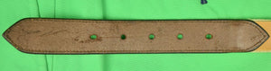 Hand-Needlepoint Belt w/ Fox Mask/ Hunting Horn Motif Sz: 42
