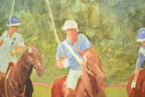 "Second Chukkar" Watercolor by Williamson Douglas (1942-1998)