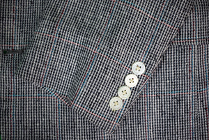"Chipp Grey Tick Weave Silk/ Linen Sport Jacket" Sz 39R (SOLD)
