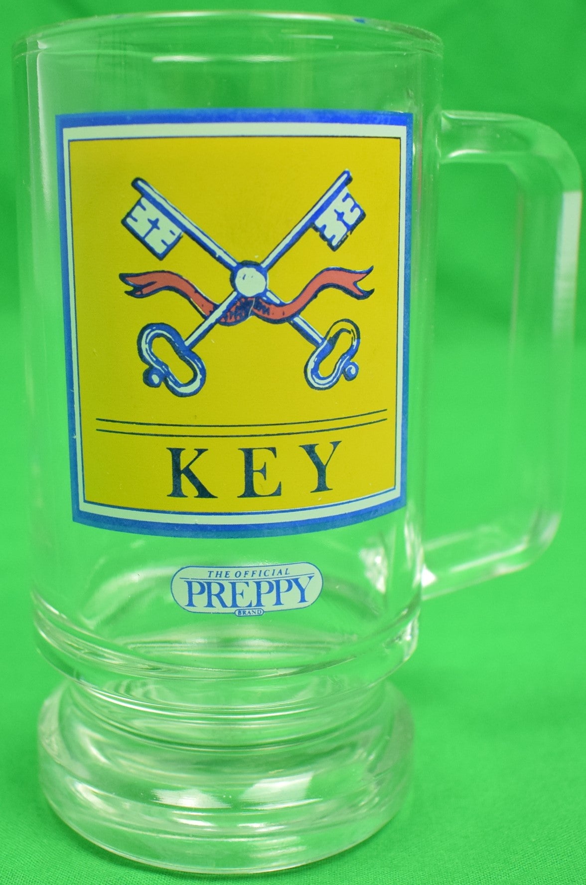 Set Of 6 Official Preppy c1980 Glass Mugs